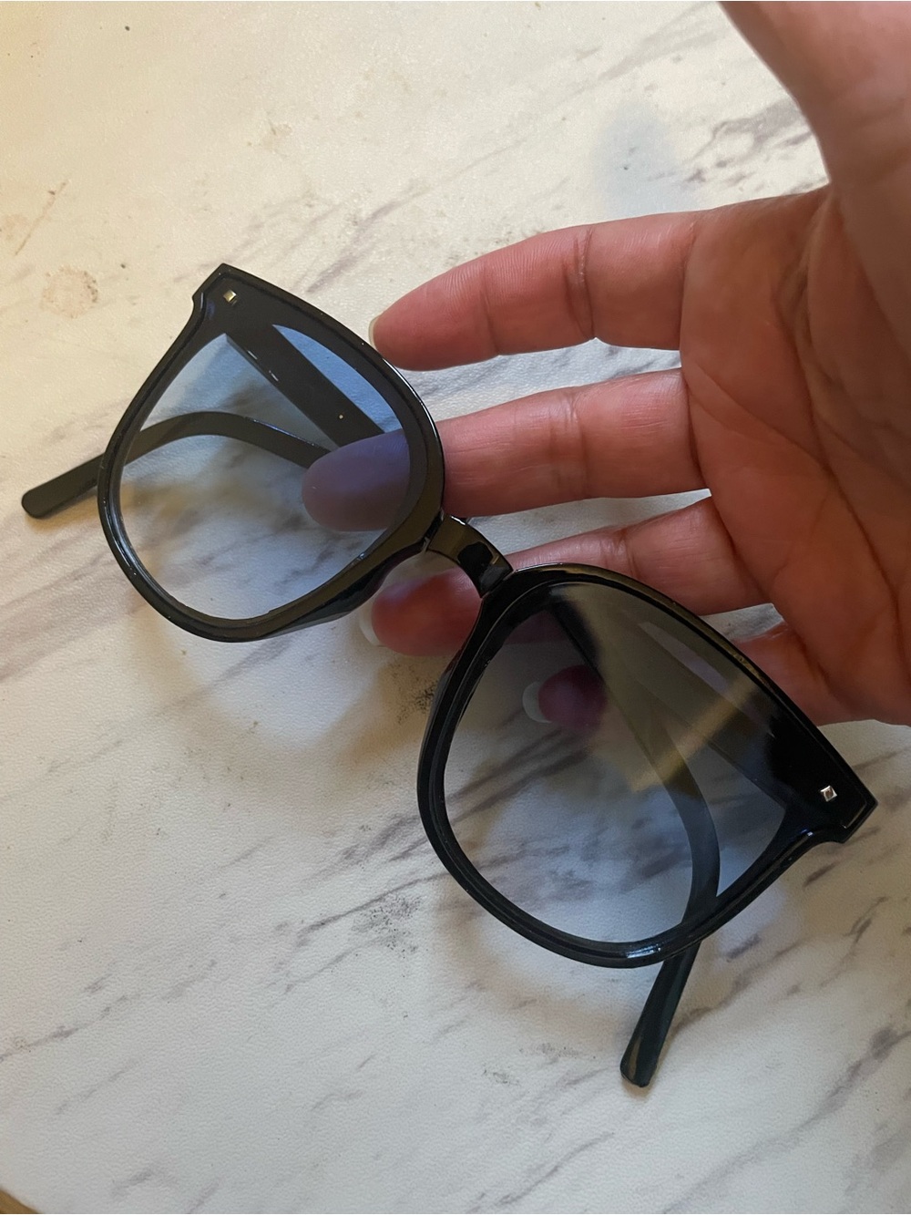 Black Women’s Sunglasses - Classic Foldable Square Frame